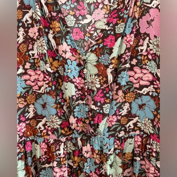 FRNCH Paris Adellia Expression Woven Floral Patterned Boho Dress Small - Picture 9 of 9